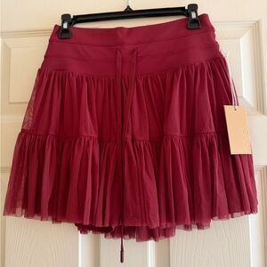 POPFLEX Pirouette Skort Crimson (L)